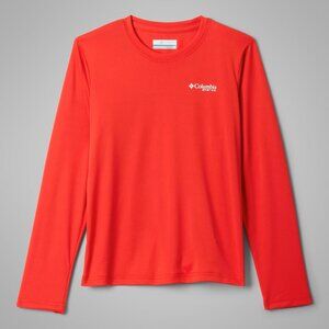NWT Columbia Youth Terminal Tackle LS Tee- Bright Poppy